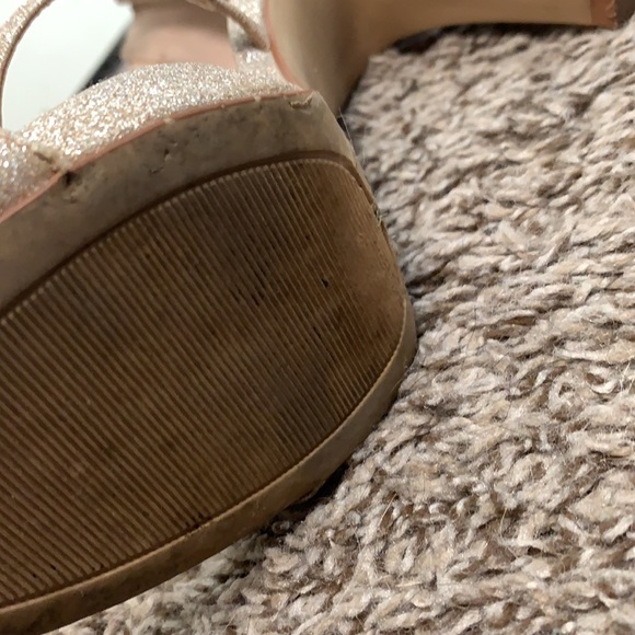 Kelly & Katie nude glitter heels three strap - Picture 4 of 7